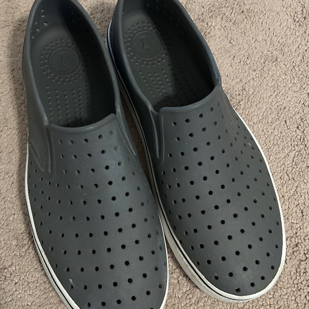 Native Men's Charcoal Slip-On Loafers size 13